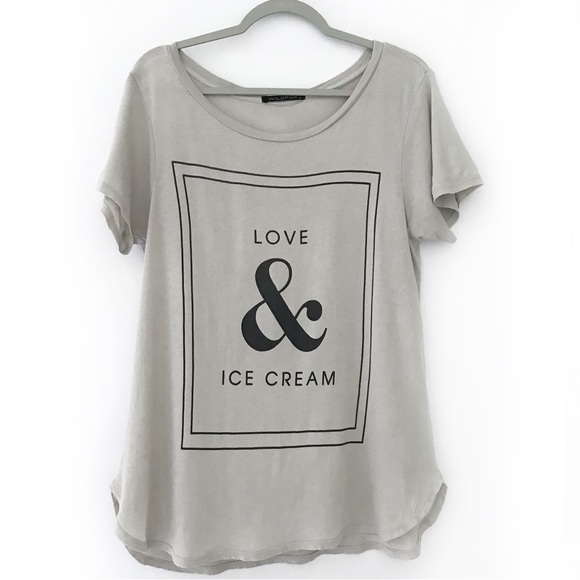 WILDFOX Gray Love & Ice Cream Graphic Tee - Picture 2 of 11